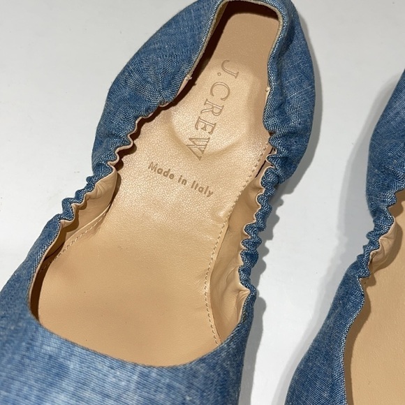 NWT J.Crew Emma Studded Cap Toe Fabric Ballet Shoe Size 6 - Picture 4 of 14